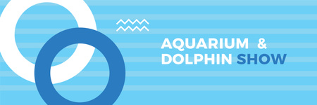 Plantilla de diseño de Aquarium & Dolphin show Twitter 
