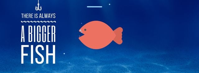 Plantilla de diseño de Bigger Fish Concept Facebook Video cover 