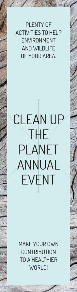 Plantilla de diseño de Clean up the Planet Annual event Skyscraper 