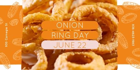 Fried onion rings Image Design Template