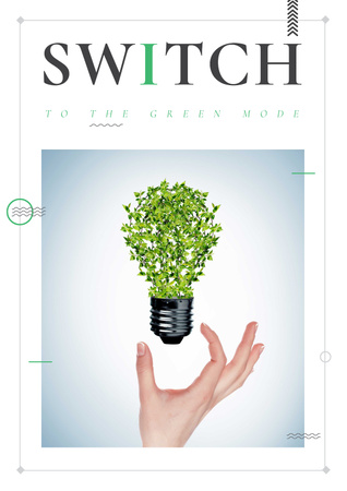 Switch to the Green Mode Poster Modelo de Design