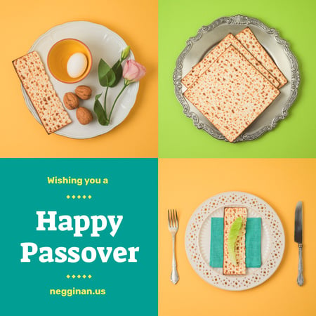 Happy Passover dinner Instagram Šablona návrhu