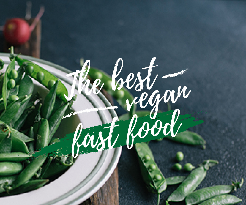Modèle de visuel Best Fast Food Service Offer for Vegans - Large Rectangle