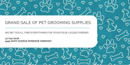 Plantilla de diseño de Grand sale of pet grooming supplies Twitter 