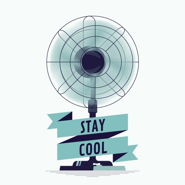 Ontwerpsjabloon van Animated Post van Quote on Working Cooling Fan