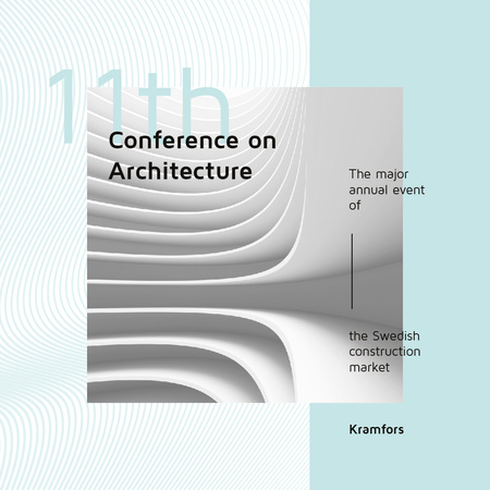 Conference Announcement Futuristic Concrete Structure Walls Instagram ADデザインテンプレート