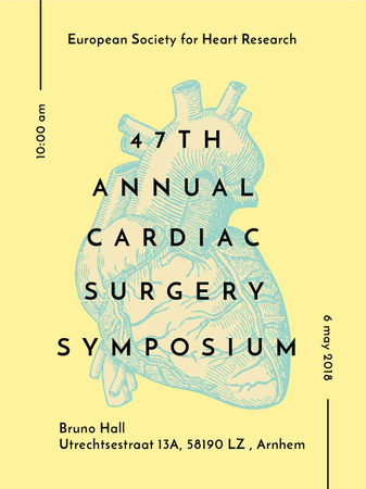 Platilla de diseño Cardiac Surgery Heart sketch Poster US