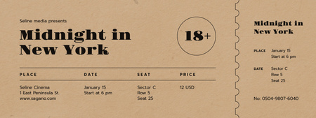 New Movie Announcement Ticket – шаблон для дизайну