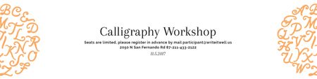 Calligraphy workshop Invitation Twitter Šablona návrhu