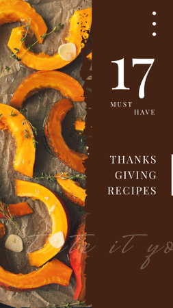 Template di design Roasting Thanksgiving pumpkin pieces Instagram Story