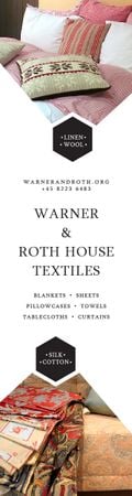 Designvorlage Offer of Cotton and Silk Home Textiles für Skyscraper