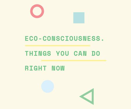 Eco-consciousness concept Large Rectangle tervezősablon