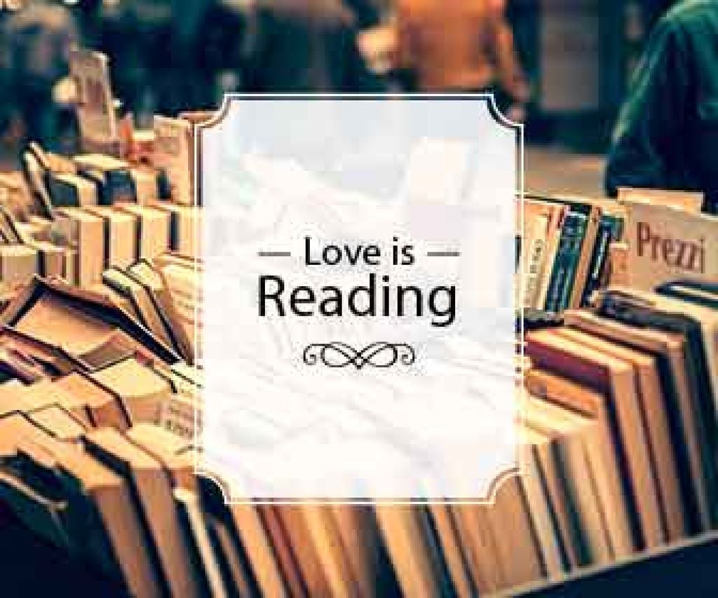 Ontwerpsjabloon van Large Rectangle van Bookstore Offer for Readers