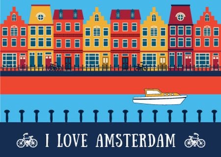 Platilla de diseño Amsterdam tour advertisement Card