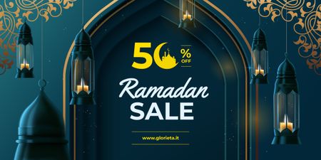 Ramadan kareem lanterns Image Design Template