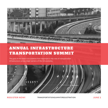 Transport Interchange in City Instagram Design Template