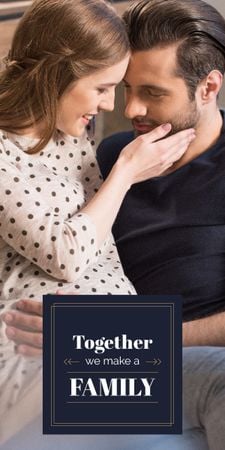 Husband with pregnant wife Graphic Design Template