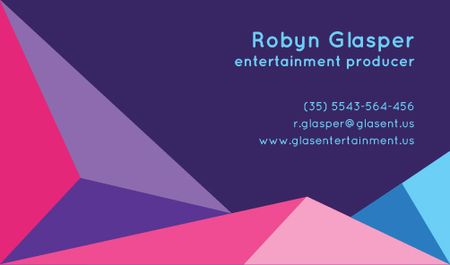 Entertainment Producer Services Offer Business card tervezősablon