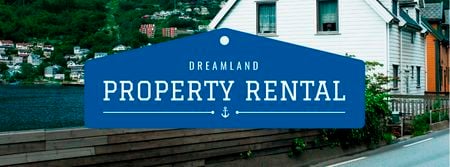 Property Rental services Facebook cover tervezősablon