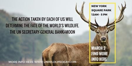 Platilla de diseño Eco Event announcement with Wild Deer Image