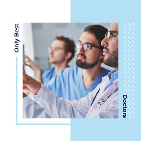 Team of confident doctors Instagram AD – шаблон для дизайну