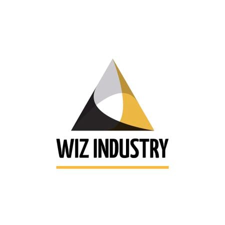 Ipari vállalat logó háromszög ikonnal Animated Logo tervezősablon
