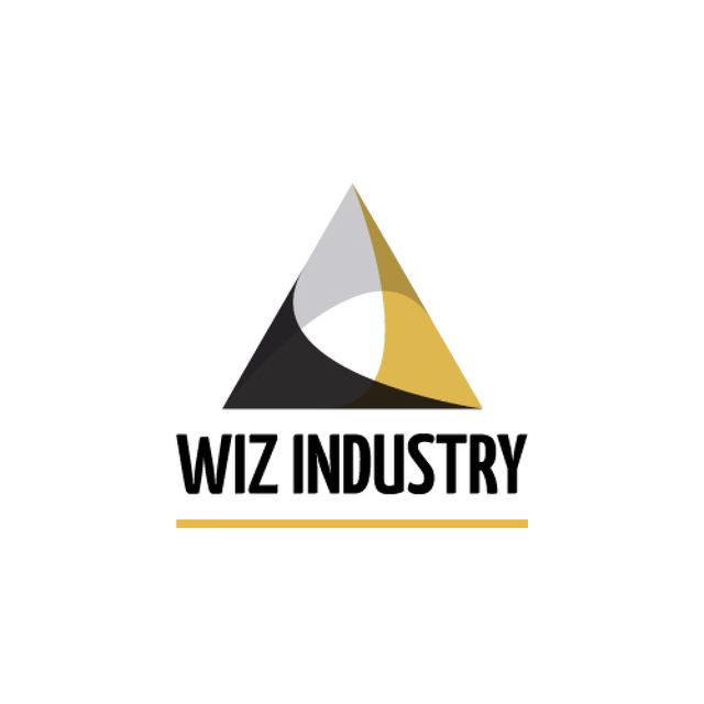 Industrial Company with Logo Triangle Icon Animated Logo Modelo de Design
