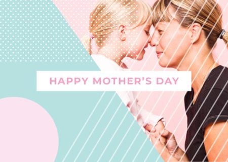 Happy Mother's Day Greeting Card Šablona návrhu