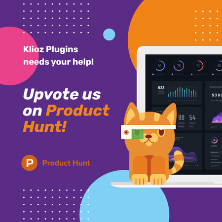 Template di design Product Hunt App Stats on Screen Instagram