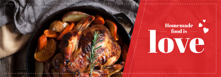 Homemade Food Recipe Roasted Turkey in Pan Tumblrデザインテンプレート