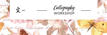 Calligraphy workshop Annoucement Email header tervezősablon