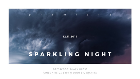 Sparkling night event Announcement Youtube Design Template