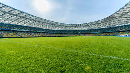Empty football Stadium Zoom Background – шаблон для дизайну
