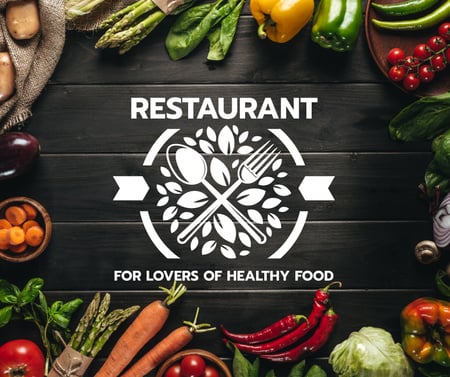 Plantilla de diseño de Menú de comida saludable con ingredientes para cocinar Facebook 