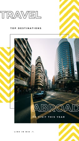 Designvorlage Modern city downtown für Instagram Story