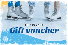 Ice Arena Offer with People Skating