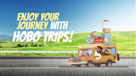 Szablon projektu Journey Offer Happy Family Travelling by Car Full HD video
