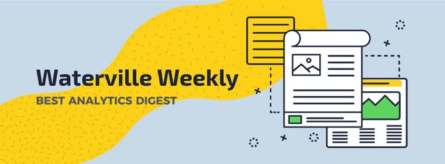 Designvorlage Waterville Weekly Best Analytics Digest für Facebook Video cover