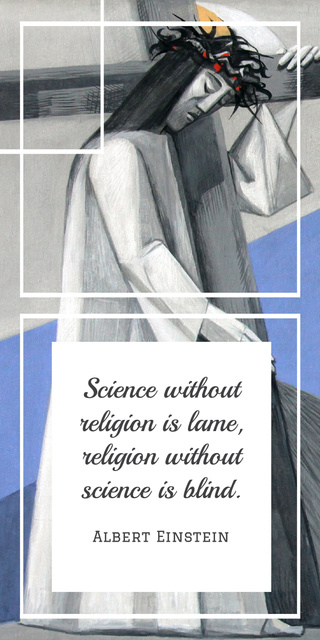 Plantilla de diseño de Religious Quote with Christian Cross Graphic 