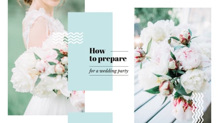 Platilla de diseño Bride with flowers on Wedding Party Youtube