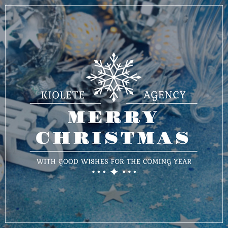 Merry Christmas Greeting with Festive Decoration Instagram tervezősablon