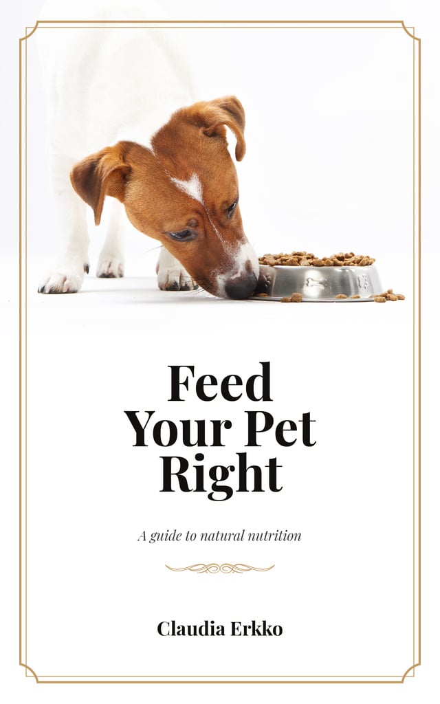 Designvorlage Jack Russell Dog Eating Its Food für Book Cover