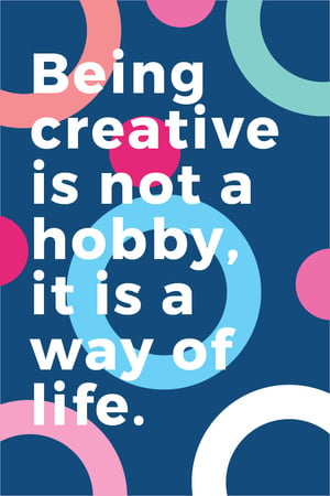 Plantilla de diseño de Citation about how to be a creative Pinterest 