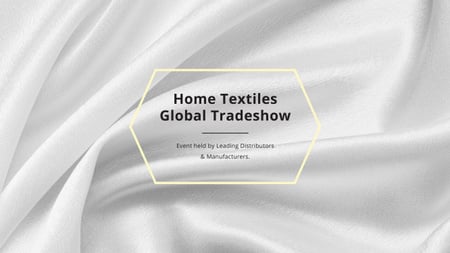 Home Textiles Events Announcement with White Silk Youtube Modelo de Design