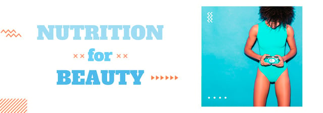 Plantilla de diseño de Nutrition for beauty Offer with sports girl Tumblr 