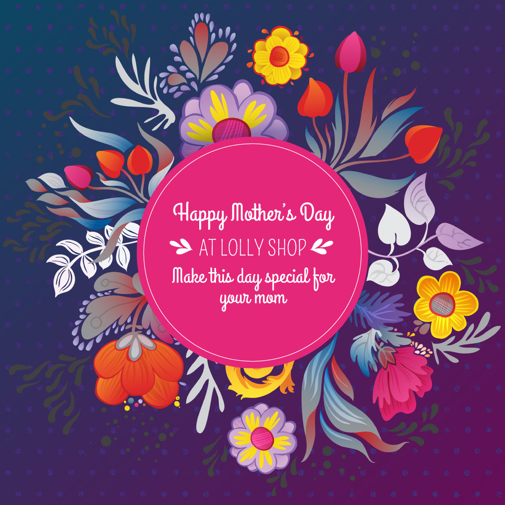 Designvorlage Mother's Day Sale on Bright Spring Flowers für Instagram AD
