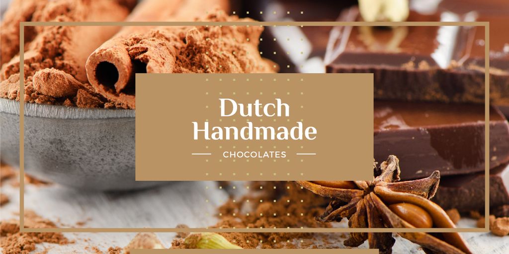 Handmade Chocolate ad with Spices Image tervezősablon