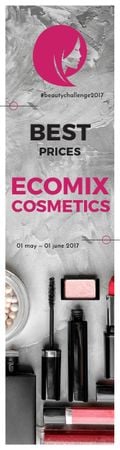 Ecomix cosmetics poster Skyscraperデザインテンプレート