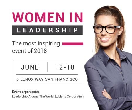 Modèle de visuel Women in Leadership event - Medium Rectangle