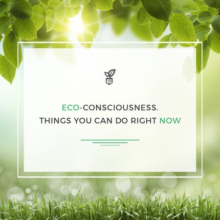 Ontwerpsjabloon van Instagram van Eco-consciousness Concept